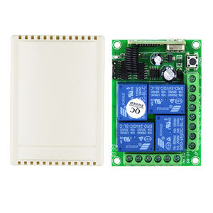 12V Universal LED <span class=keywords><strong>433Mhz</strong></span> Control remoto puerta de garaje inalámbrico Metal RF receptor puerta de garaje transmisor aprendizaje 433,92 MHz grúa - Product Image 4