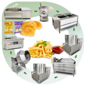 Crispy Frozen Potato Chip 50KG/HR Small Scale Processing Production Line Mini French Fry Make Machine