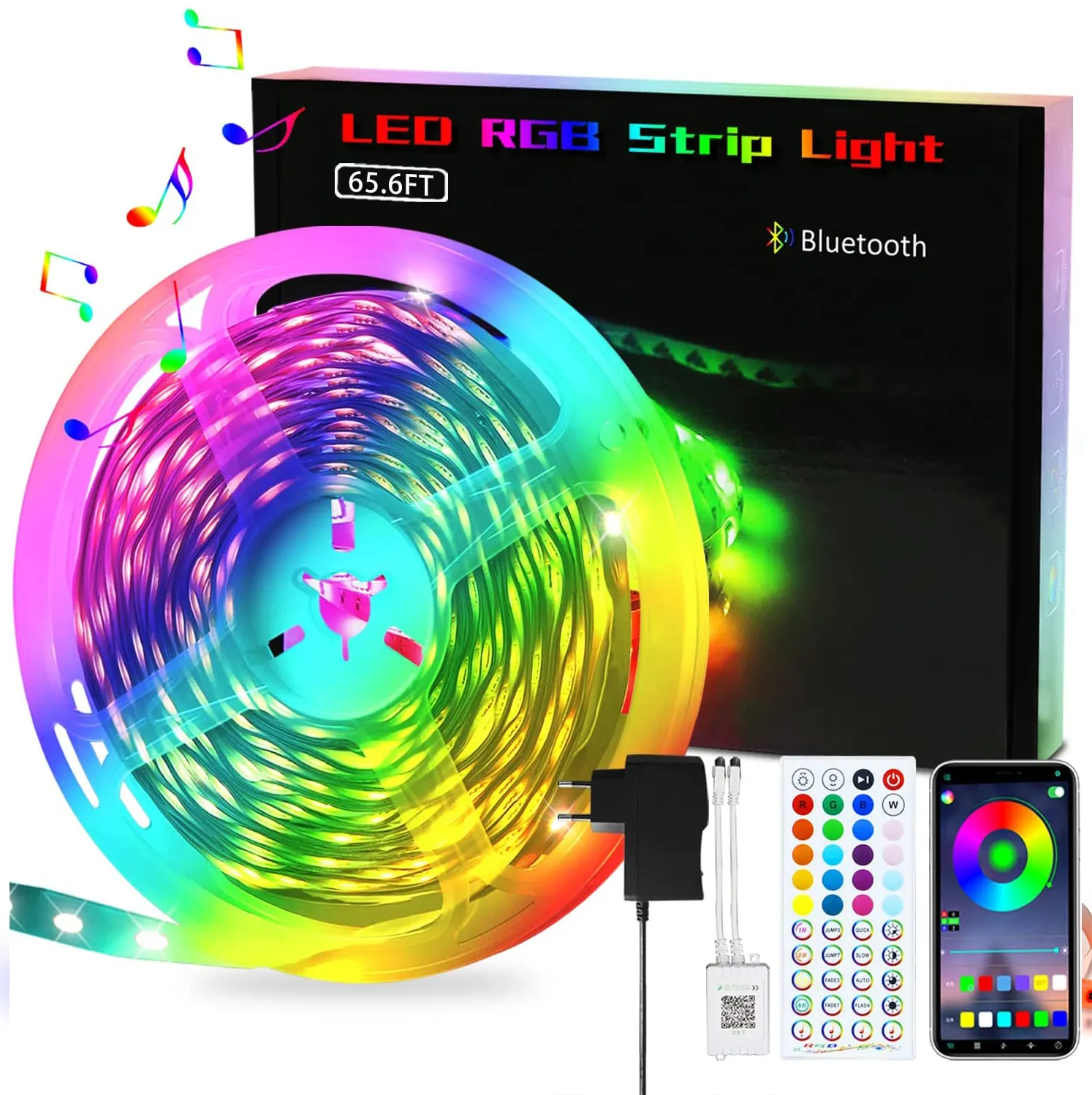 Smart Led Strip Light 5M 10M 20M RGB 12V Waterproof Led TV Backlight 5050 IP20 Color Changing Music Light Flex Decoration Lamp
