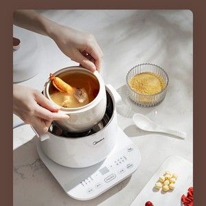 Midea – marmite électrique multifonction de 0,8 l, pour soupe, bouillie, nid d'oiseau, blanc - Product Image 3