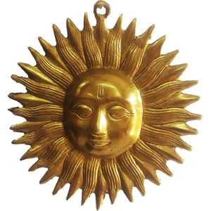 PARIJAT Handicraft 7 pulgadas aluminio pared colgante Idol Vastu compatible con la buena suerte prosperidad; energía positiva decoración del hogar - Product Image 4