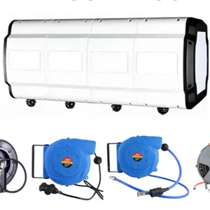 Equipo de lavado de coche, caja de carrete de mangueras de combinación eléctrica de aire y agua