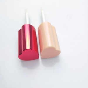 Échantillon Gratuit 5ml Tubes de Rouge à Lèvres Vides en Plastique Uniques en Forme de Cœur Rose Blanc Jaune Rose Pâle Mignons avec Pinceau - Product Image 6