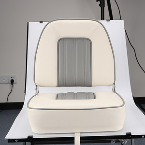 Siège de bateau à dossier haut, rembourré, résistant aux UV, pliable, pour passager de ponton - Product Image 1