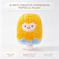 Peluche Mignonne en Forme de Sucette Glacée, Douce, Remplie de Coton PP, 8 Pouces, Compagnon de Câlin pour Enfants, Cadeau d'Anniversaire, Vente en Gros Directe Usine, En Stock
