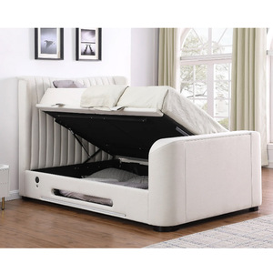 Letto TV regolabile di Design americano 55 pollici grande mobile TV e letto King Size camera da letto set mobili Royal Luxury Bed Frames - Product Image 2
