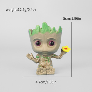 Vase décoratif en résine peinte à la main, motif Fleur, Arbre, Homme, Nid d'oiseau, <span class=keywords><strong>Groot</strong></span> - Gardiens de la Galaxie, pour voiture, emballé - Product Image 3