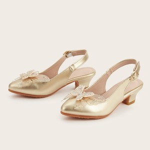 Nuovi Sandali con Tacco Alto per Bambine Primavera 2026, Scarpe da Principessa in Pelle PU con Strass e Fiocco per Matrimoni ed Eventi - Product Image 4
