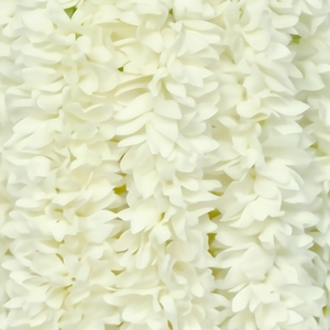 Artificial <b>White</b> Floral Garland with Purple Flower Accents Pearl <b>Hanging</b> Mala for Wedding Festival Temple Decoration - Product Image 2