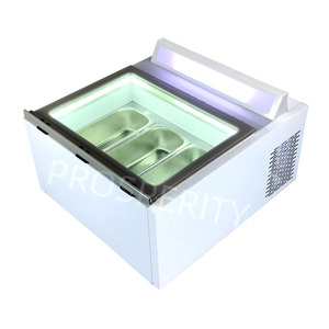 Vetrina Refrigerata per Gelati da Banco a Temperatura Singola con Raffreddamento ad Aria, Unità Congelante Portatile Integrata - Product Image 2