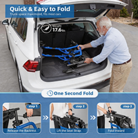 Déambulateur avec siège, roues pivotantes à 360°, frein de sécurité, pliable, capacité de 350 lb, déambulateur à 4 roues réglable pour personnes âgées