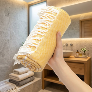 Serviette de sport en jacquard 100% coton de haute qualité |   Tapis de bain écologique, antimicrobien, à séchage rapide, personnalisable pour la maison - Product Image 1