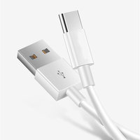 Kabel Data Pengisian Cepat USB Type-C 3A Asli Tersedia untuk Penggunaan Komputer Warna Putih Hitam Panjang 1M/2M/3M