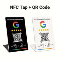 Etiqueta NFC de PVC de 13.56mhz para Reseñas de Google, Tarjeta de Visita Digital con Código QR, Escaneo y Tocar para Hoteles