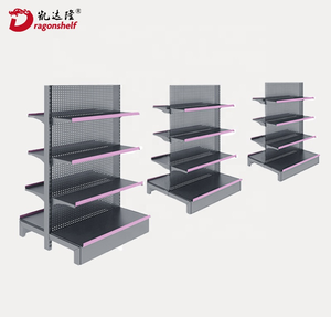 Estantería <span class=keywords><strong>de</strong></span> Doble Cara para Exhibición en Tiendas, <span class=keywords><strong>Precio</strong></span> <span class=keywords><strong>de</strong></span> Fábrica, Estantería <span class=keywords><strong>de</strong></span> Góndola Negra para Supermercados - Product Image 4