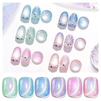 Oeil de chat caméléon vert rose bleu violet sirène magnétique tremper UV Gel vernis à ongles ensemble pour salon et bricolage manucure bouteille emballage