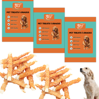 Friandises pour animaux de compagnie au filet de poisson au sésame cristallisé, délicieuses friandises à mâcher pour chiens, bonne palatabilité pour chiots, chiens adultes, petits, moyens et grands chiens