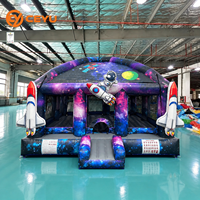 Château gonflable commercial Ceyu sur le thème de l'espace, en PVC, avec design fusée astronaute, pour événements et locations de fêtes pour enfants