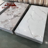 Les panneaux muraux en PVC marbré à haute brillance et résistants à l'usure les plus vendus de Wayon sont utilisés pour la décoration murale intérieure.