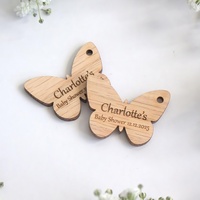 Plaques personnalisées en bois en forme de papillon pour baptême et remise de diplôme de bébé - Plaques durables faites à la main sur mesure
