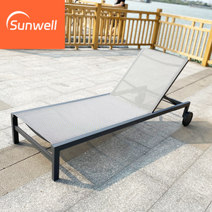 Muebles <span class=keywords><strong>de</strong></span> exterior <span class=keywords><strong>de</strong></span> lujo <span class=keywords><strong>tumbona</strong></span> con rueda piscina marco <span class=keywords><strong>de</strong></span> aluminio tela malla <span class=keywords><strong>tumbona</strong></span> con <span class=keywords><strong>la</strong></span> <span class=keywords><strong>mejor</strong></span> calidad - Product Image 2