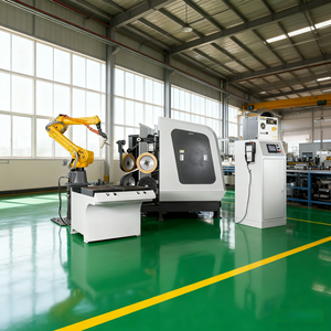 High Speed Automatic Motor Surface Treatment Aluminum Truck Rims Polishing Machine Metal Cookware Grinding Robot Stainless Steel - Product Image 1