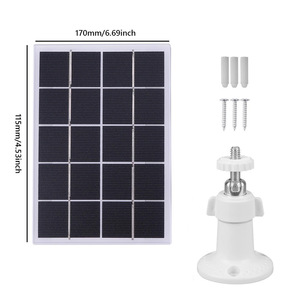 360 °   Panel Surya 3.3W 5V dengan Braket yang Dapat Disesuaikan dan Port Berbentuk U, Kompatibel dengan Kamera Bel Pintu Video 4/3/Plus/2 Ring - Product Image 6