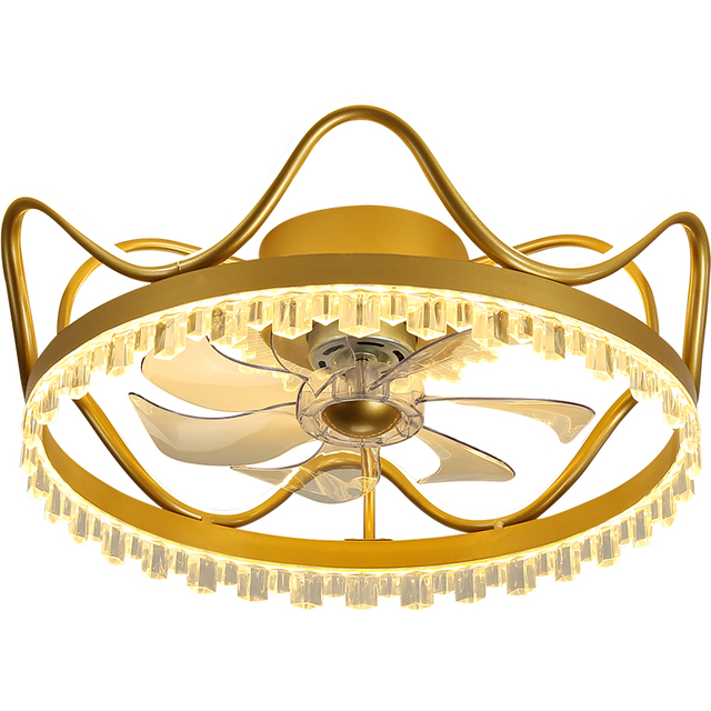 Factory Outlet Modern Luxury Light Indoor LED Ceiling Fan with Light 3-Speed Remote Control Quiet Operation & Dimmable