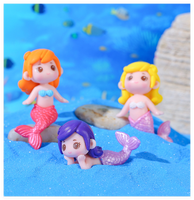 Figurines miniatures en résine en vrac vente en gros dessin animé mignon petites créatures fée jardin collection dame sirène poupées art thèmes de la mer