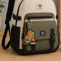 Porte-clés personnalisé en PVC souple 2D, motif dessin animé mignon, personnage d'anime, pendentif de voiture, décoration de sac, vente en gros