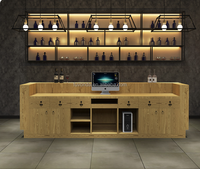 Meubles commerciaux, comptoir moderne pour hôtel, comptoir de bar en bois pour café, design de comptoir arrière pour restaurant