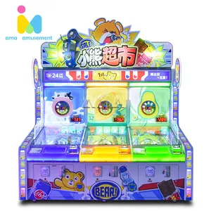 Çocuk Arcade itici makine çocuk topu langırt oyunu ile sikke işletilen top itici eğlence makineleri