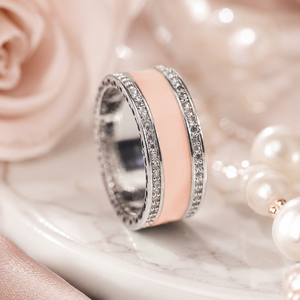 Anello Romantico Bicolore con Gemma per Donne, Elegante Gioiello da Matrimonio alla Moda - Product Image 2