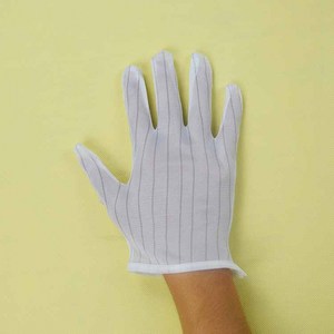 Geleidende Streephandschoenen-Pvc Gestippelde <span class=keywords><strong>Esd</strong></span> Antistatische Polyester Cleanroom Veiligheidswerk Anti-Slip Handschoenen Rechte Manchet - Product Image 5