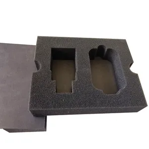 Customized Shape Black Sponge Foamed Package Inlay Insert Eva Packaging For Protecting Mobile Charger