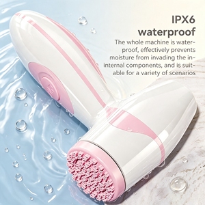 Cepillo de Limpieza Facial Eléctrico Profesional de Silicona, Resistente al Agua IPX, 2 Velocidades, 3 Cabezales de Repuesto, Desmaquillante, para Hogar y Auto - Product Image 5