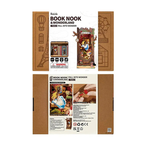 <span class=keywords><strong>Robotime</strong></span> <span class=keywords><strong>Rolife</strong></span> US Warehouse Rompecabezas de madera 3D TGB12 Fall Into Wonder DIY Casa en miniatura Rincones de libros para envío directo - Product Image 6