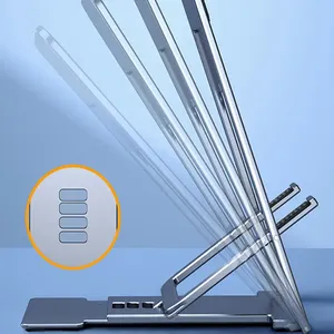 Xách tay <span class=keywords><strong>mini</strong></span> máy tính để bàn đa-góc 4 bánh có thể gập lại phổ điện thoại di động chủ nhựa Tablet Đứng - Product Image 6