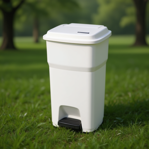 Cestino per Rifiuti con Pedale 85 L Bianco Stile Elegante per Casa e Ufficio - Product Image 3