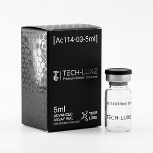 Elite <b>Secure</b>-Single Tech-Luxe Minimalist Vial <b>Box</b> Matte Charcoal Grey with Spot UV & Silver Foil for 2ml 5ml 10ml Peptide Vials - Product Image 1