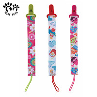 Attache-sucette pour bébé imprimée par sublimation, chaîne de sucette, attache-tétine, cordon pour tétines, attache-sucette pour enfants, support de sucette
