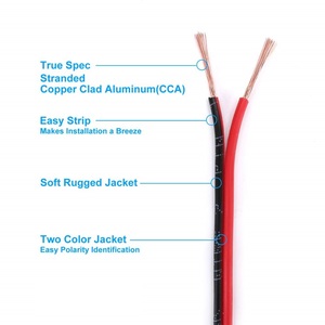 Câbles de haut-parleur 16 AWG, fil torsadé rouge et noir, pour autoradio, automobile et home cinéma - Product Image 6