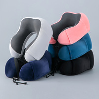 Oreiller de voyage cervical en mousse à mémoire de forme en U, personnalisé avec logo, haute qualité, promotionnel, pour la vente en gros