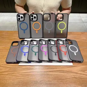 Dual Color Magnetic Hard Case for Iphone 15 pro max for iphone 14 pro max