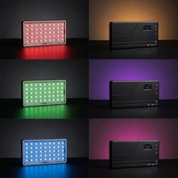 Anneau lumineux LED RGB pour selfie, diffuseur de poche portable avec température de couleur réglable, alimenté par batterie pour la photographie et la vidéo