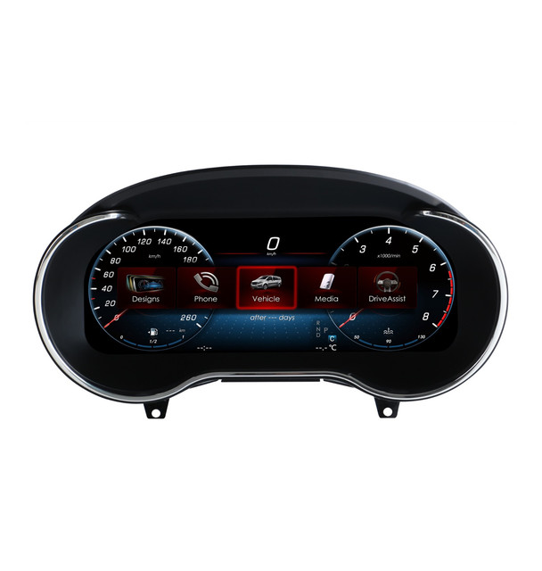 Upgrade LCD Digital Cluster Speedometer Instrument with Carplay New Auto Meter for Mercedes Benz C-Class/GLC/W205 2015-2019