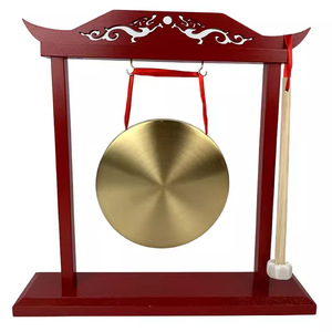 Gong de Cobre Puro al por Mayor, Instrumento Tradicional Chino, Adorno para Ceremonia de Inauguración, Gong con Soporte - Product Image 6