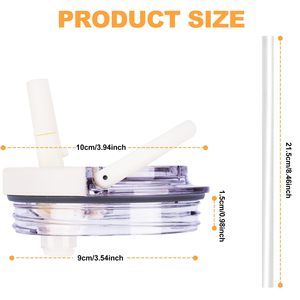 Tapa de Repuesto con Asa y Popote para Vaso Stanley de 40 oz, Tapa 100% Hermética, Antiderrames y Resistente a Salpicaduras - Product Image 2
