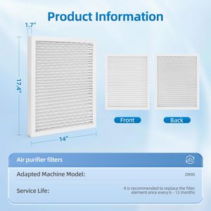 Filtre de remplacement HEPA MERV 13 à haute efficacité pour les modèles Honeywell DR90/DR120 et <span class=keywords><strong>Santa</strong></span> <span class=keywords><strong>Fe</strong></span>-Garantie 1 an écologique - Product Image 2