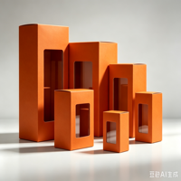 Boîte à vin entièrement personnalisée pour 1 bouteille, boîte à vin en kraft ondulé orange avec fenêtre, boîte cadeau durable adaptée aux produits en bouteille
